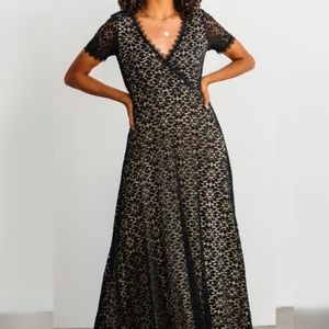 Baltic Born Black Lace Maxi Dress